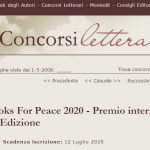 The Books for Peace 2020 in the prestigious cultural magazine “concorsiletterari.it”
